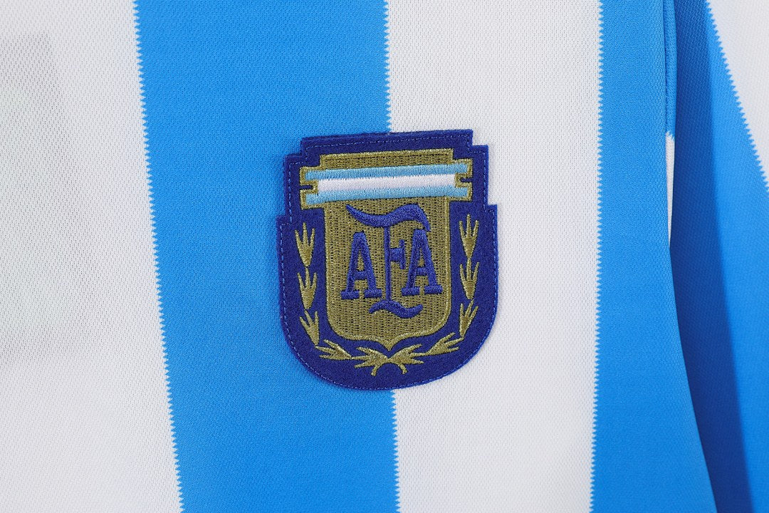 Maillot rétro Argentine Domicile 1986 Manches Longues - détail 3