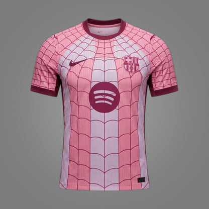 Maillot FC Barcelone x Spider-Man Rose 26/27 - face avant