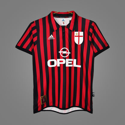 Maillot rétro AC Milan Domicile 1999/00 - face avant