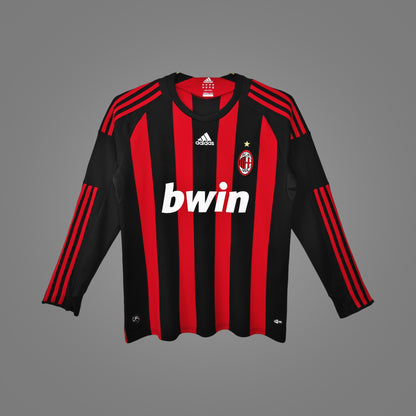 Maillot rétro AC Milan Domicile 2008/09 Manches Longues - face avant