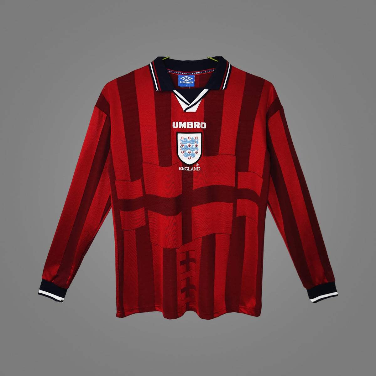 Maillot rétro Angleterre Extérieur 1998 Manches Longues - face avant