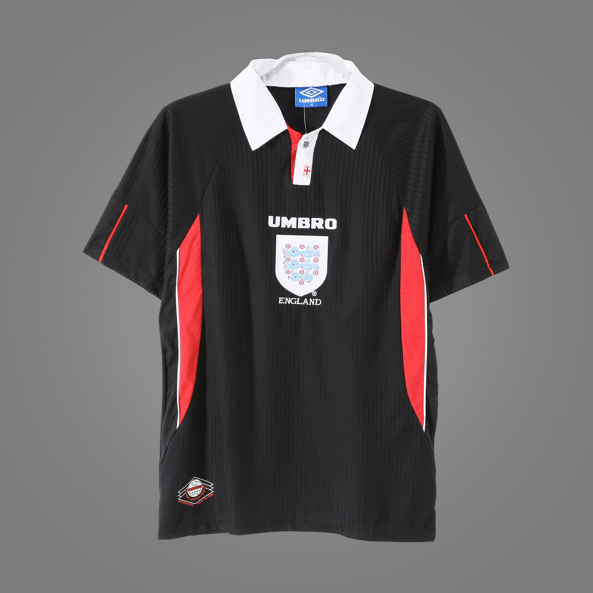 Maillot rétro Angleterre Third noir 1998 - face avant
