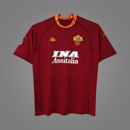 Maillot rétro AS Rome Domicile 2001/02 - face avant