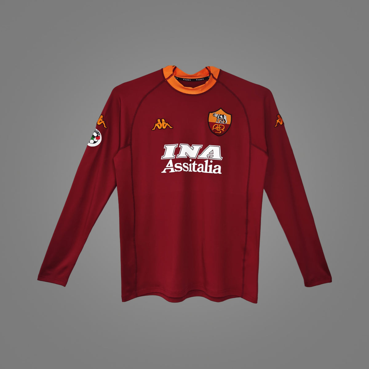 Maillot rétro AS Rome Rétro 2001/02 Manches Longues - face avant