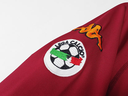 Maillot rétro AS Rome Rétro 2001/02 Manches Longues - détail 3