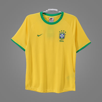 Maillot rétro Brésil Domicile 2000 - face avant