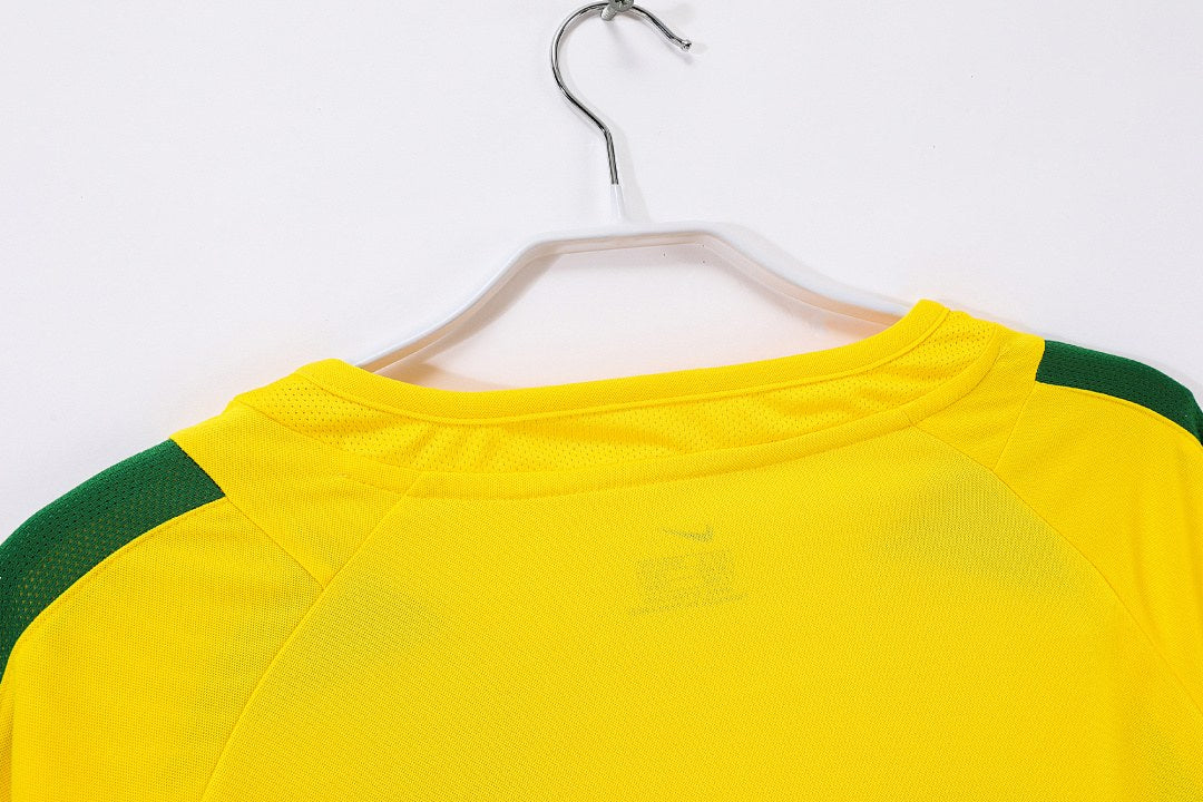 Maillot rétro Brésil Domicile 2002 Manches Longues - détail 1