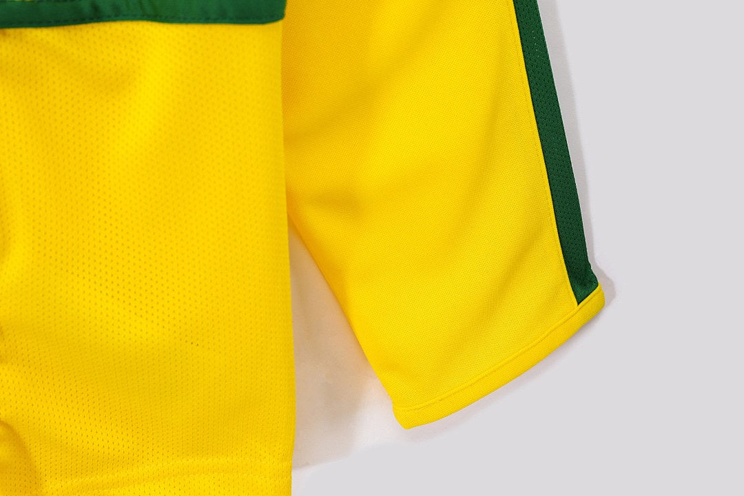 Maillot rétro Brésil Domicile 2002 Manches Longues - détail 2