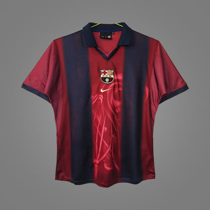 Maillot rétro FC Barcelone Domicile 2000/01 - dos