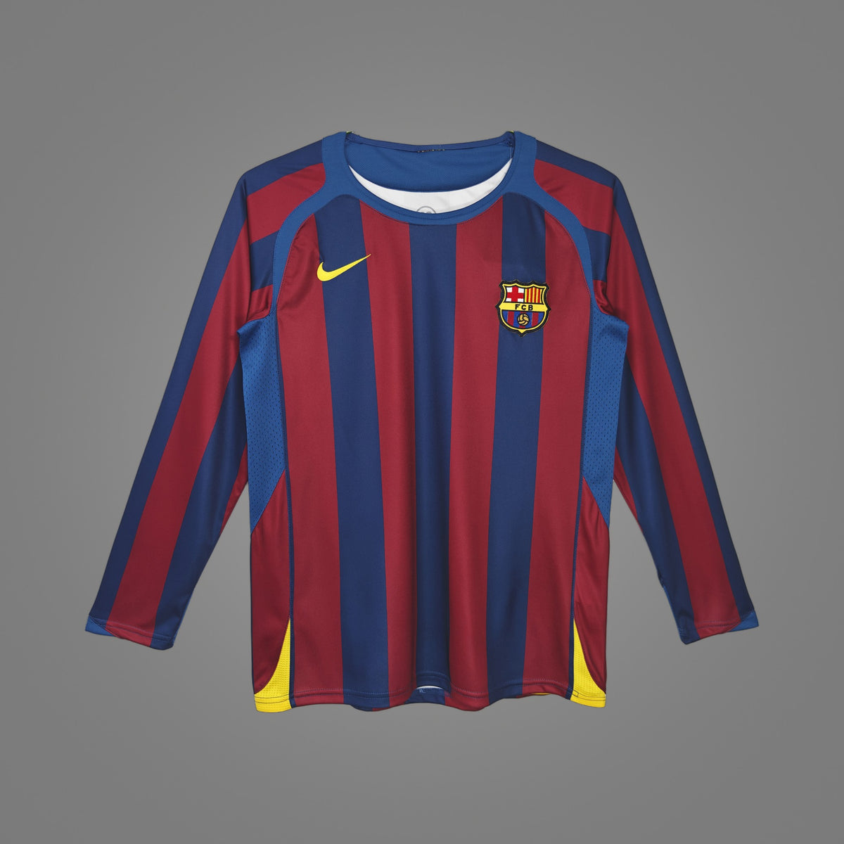 Maillot rétro FC Barcelone Domicile 2005/06 Manches Longues - face avant