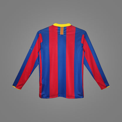 Maillot rétro FC Barcelone Domicile 2010/11 Manches Longues - dos