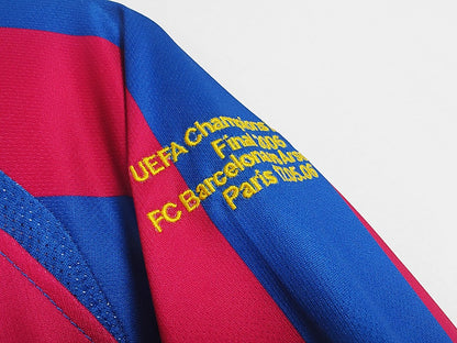 Maillot rétro FC Barcelone Domicile Ligue des champions 2005/06 Manches Longues - détail 1