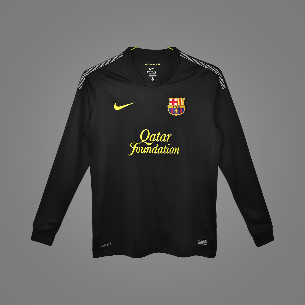 Maillot rétro FC Barcelone Extérieur 2011/12 Manches Longues - face avant