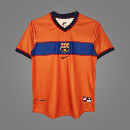 Maillot rétro FC Barcelone Third orange 1998/99 - face avant