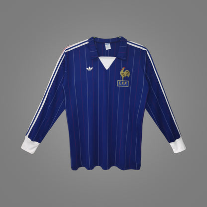 Maillot rétro France Domicile 1980/82 Manches Longues - face avant