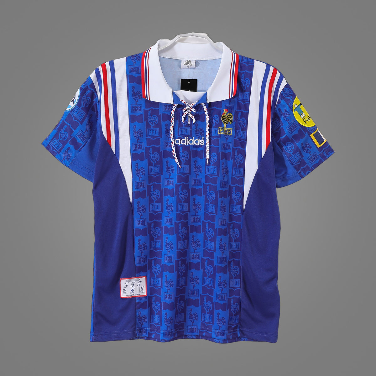 Maillot rétro France Domicile 1996 - face avant