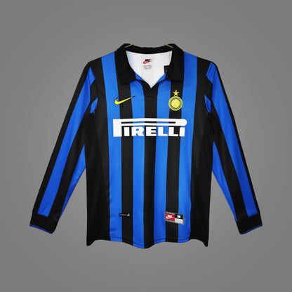 Maillot rétro Inter Milan Domicile 1998/99 Manches Longues - face avant