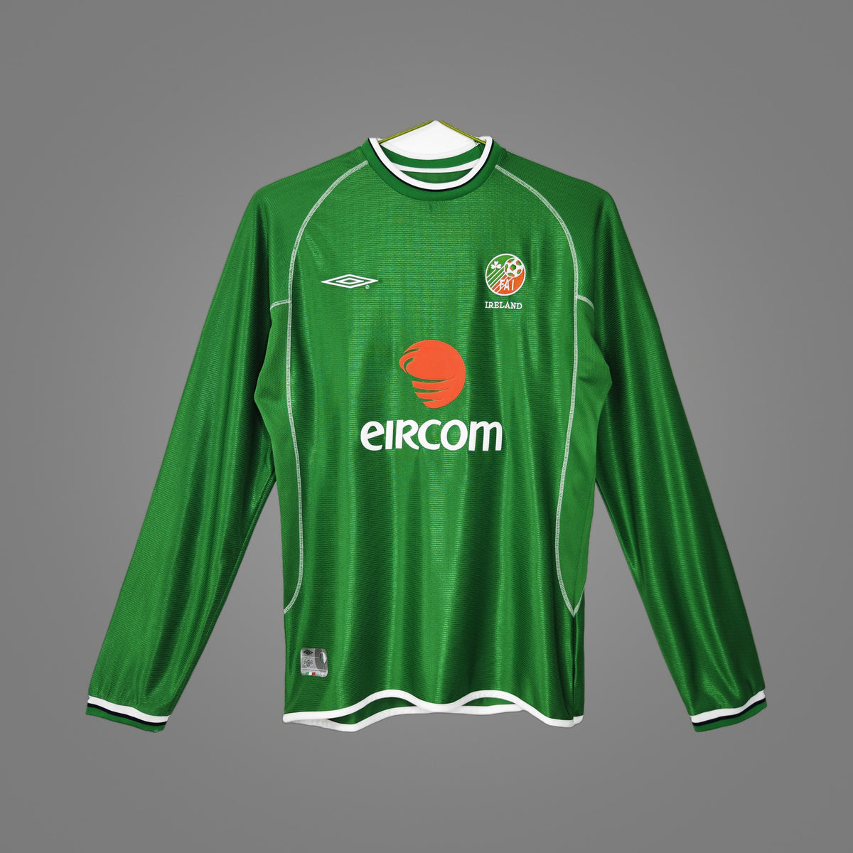Maillot rétro Irlande Domicile 2002 Manches Longues - face avant