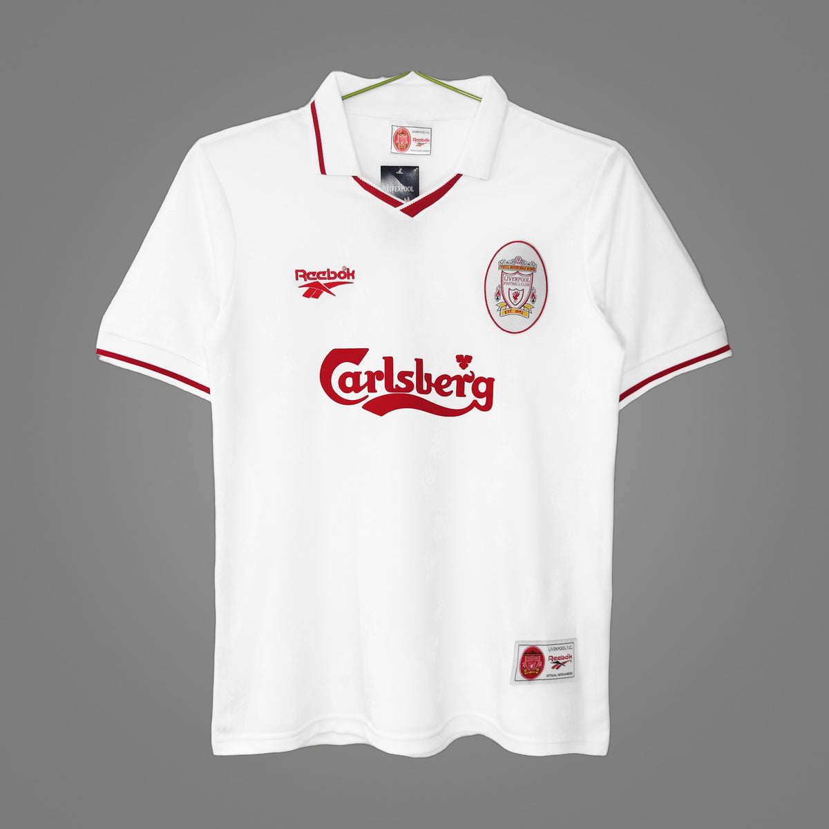 Maillot rétro Liverpool Blanc 1996/97 - face avant