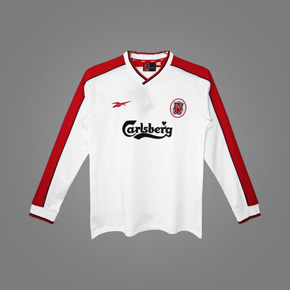 Maillot rétro Liverpool Extérieur 1998 Manches Longues - face avant