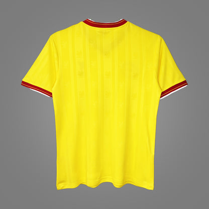 Maillot rétro Liverpool Third jaune 1985/86 - dos
