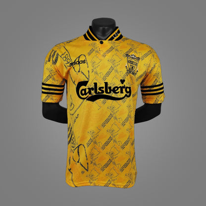 Maillot rétro Liverpool Third jaune 1994/96 - face avant