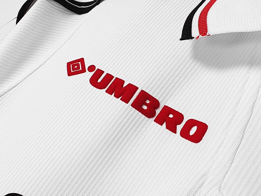 Maillot rétro Manchester United Blanc 1998/99 Manches Longues - détail 2