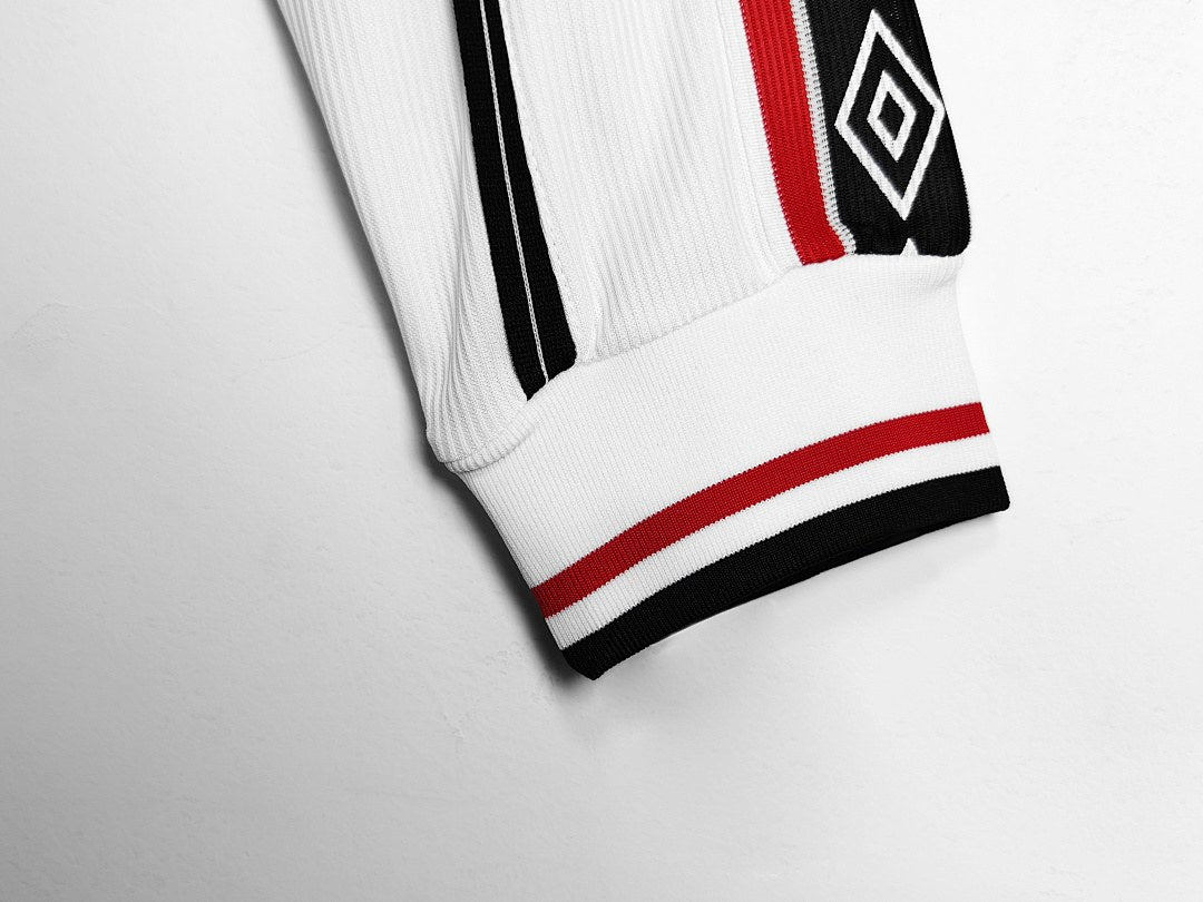Maillot rétro Manchester United Blanc 1998/99 Manches Longues - détail 3
