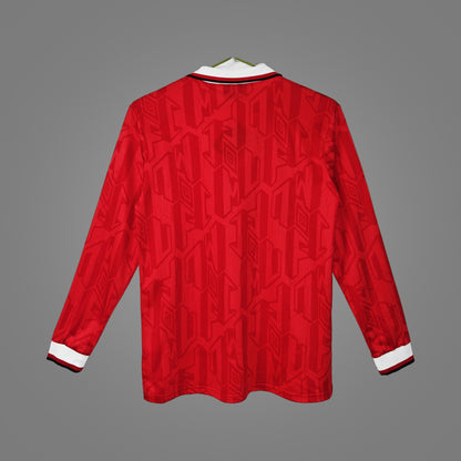Maillot rétro Manchester United Domicile 1992/94 Manches Longues - dos