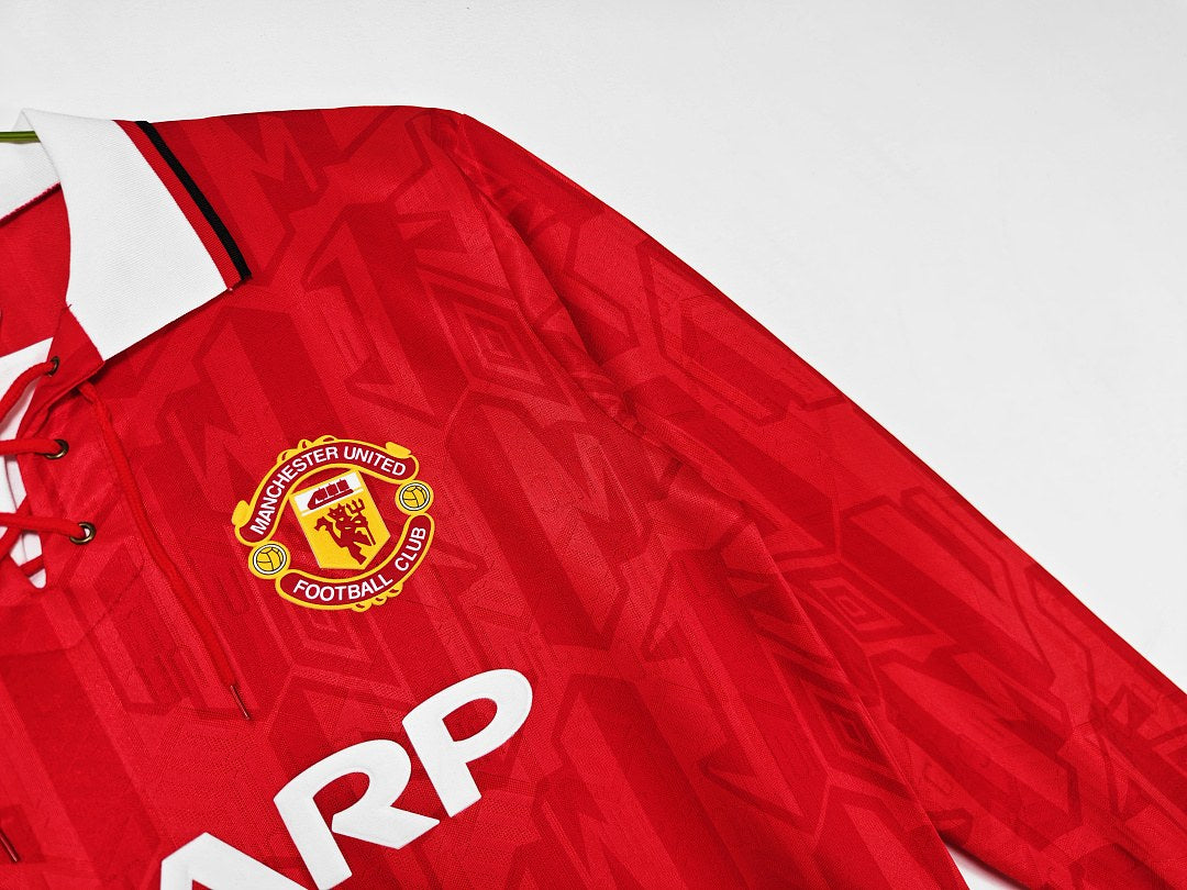 Maillot rétro Manchester United Domicile 1992/94 Manches Longues - détail 1