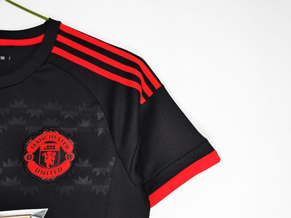 Maillot rétro Manchester United Third noir 2015/16 - détail 2