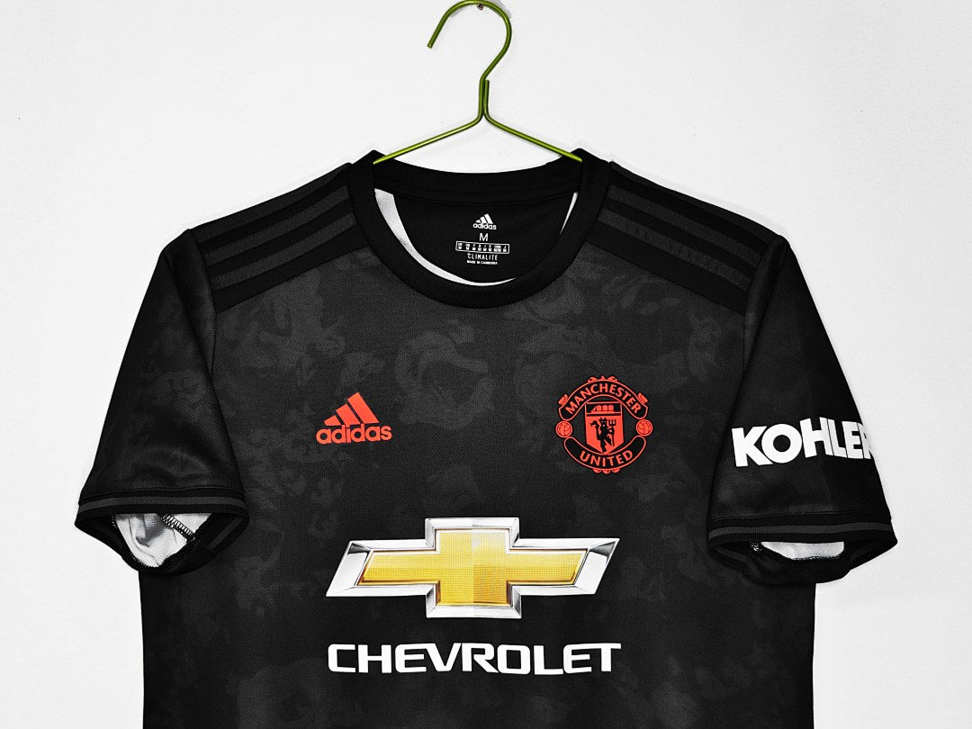 Maillot rétro Manchester United Third noir 2019/20 - détail 2