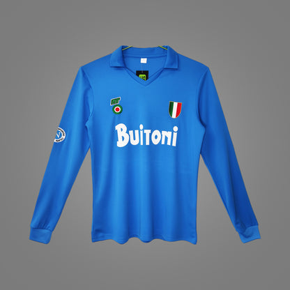 Maillot rétro Naples Domicile 1987/88 Manches Longues - face avant