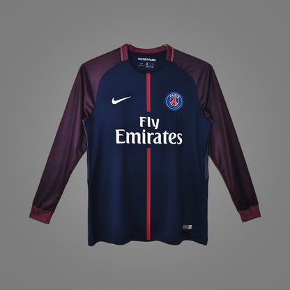 Maillot rétro Paris Saint-Germain Domicile 2017/18 Manches Longues - face avant