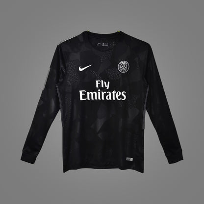 Maillot rétro Paris Saint-Germain Third noir 2017/18 Manches Longues - face avant