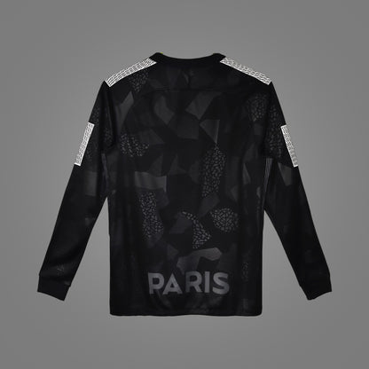 Maillot rétro Paris Saint-Germain Third noir 2017/18 Manches Longues - dos