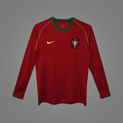 Maillot rétro Portugal Domicile 2006 Manches Longues - face avant