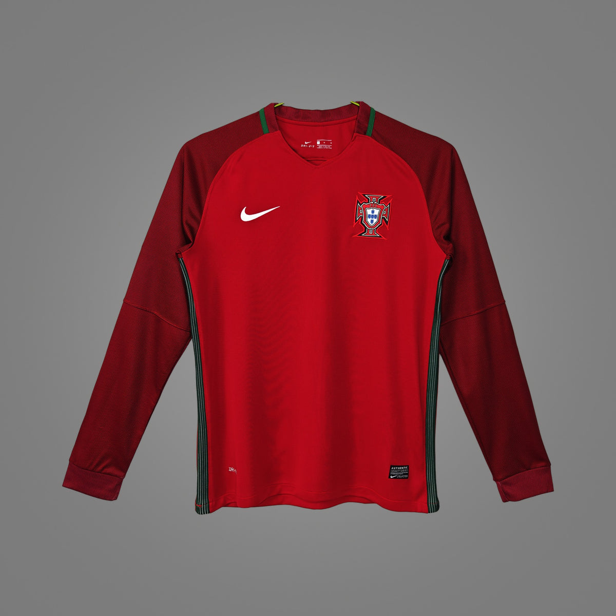 Maillot rétro Portugal Domicile 2016 Manches Longues - face avant