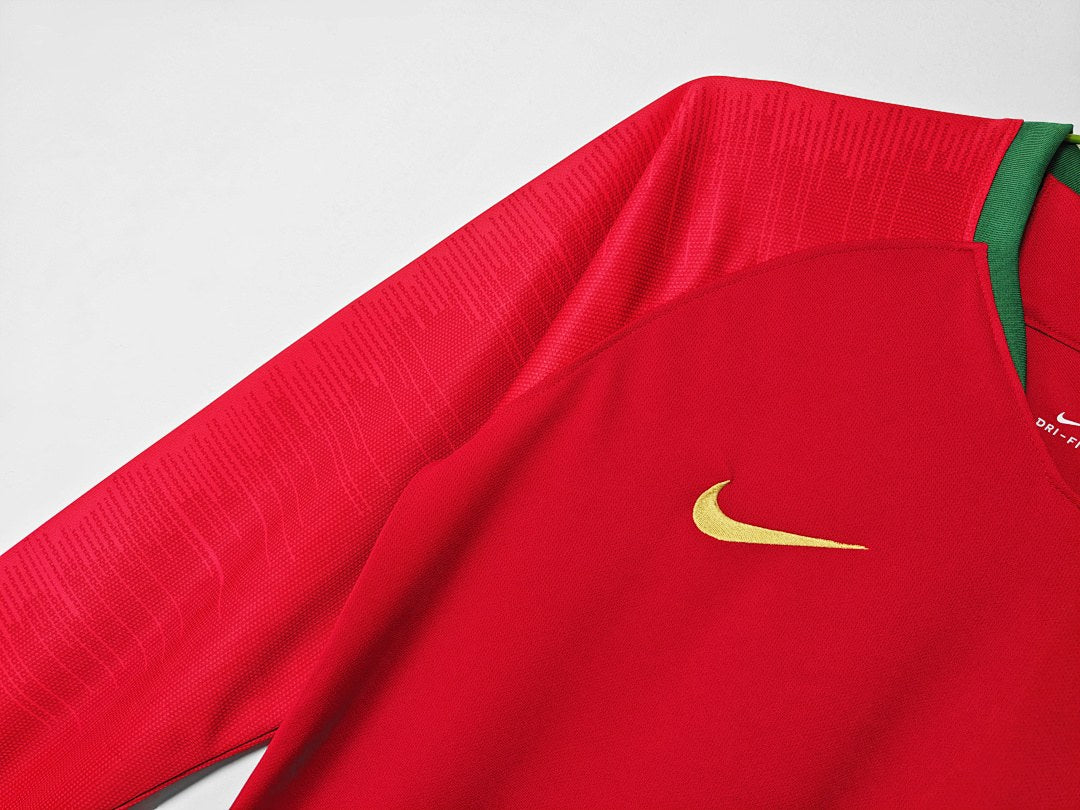 Maillot rétro Portugal Domicile 2018 Manches Longues - détail 2