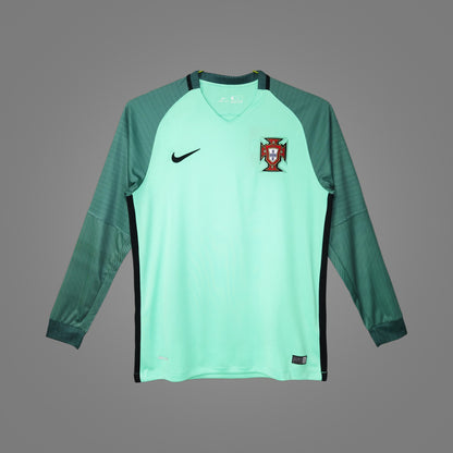 Maillot rétro Portugal Extérieur 2016 Manches Longues - face avant