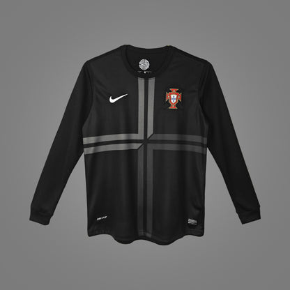 Maillot rétro Portugal Third noir 2012/13 Manches Longues - face avant