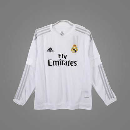 Maillot rétro Real Madrid Domicile 2015/16 Manches Longues - face avant