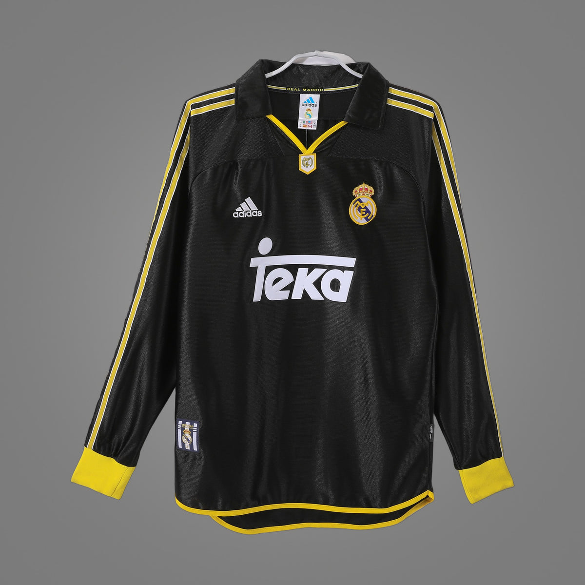 Maillot rétro Real Madrid Extérieur 1999/01 Manches Longues - face avant