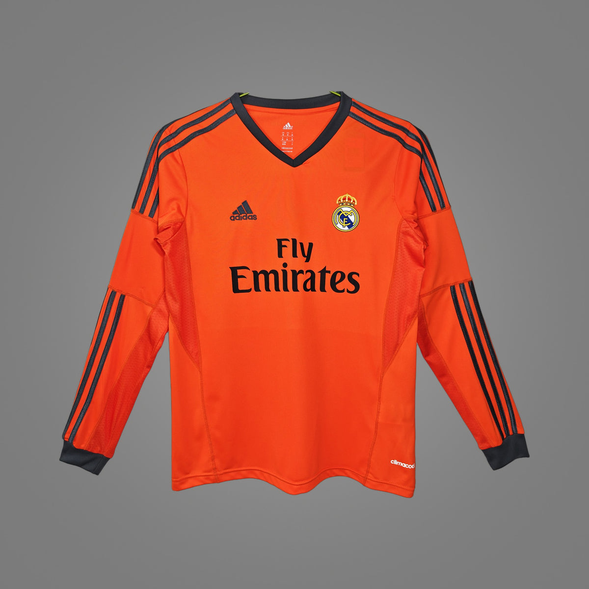 Maillot rétro Real Madrid Third orange 2013/14 Manches Longues - face avant