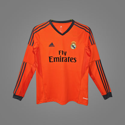 Maillot rétro Real Madrid Third orange 2013/14 Manches Longues - face avant