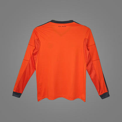 Maillot rétro Real Madrid Third orange 2013/14 Manches Longues - dos
